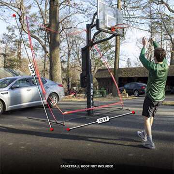 Rukket Basketball 12x13 Return Net Guard and Backstop, Hoop Rebound Back Netting Attachment for Yard...
