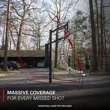 Rukket 12x13 Basketball Return Net and Backstop for Home Use