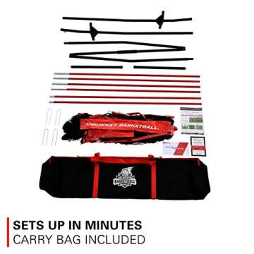 Rukket Basketball 12x13 Return Net Guard and Backstop, Hoop Rebound Back Netting Attachment for Yard, Home & Residential Use, Barrier System for Safety and Retention (XL Return Net)