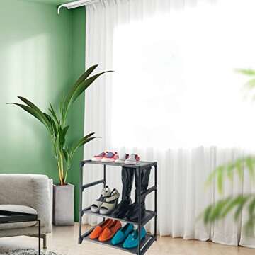 HITHIM 4 Tiers Shoe Rack - Stylish & Space-Saving Organizer