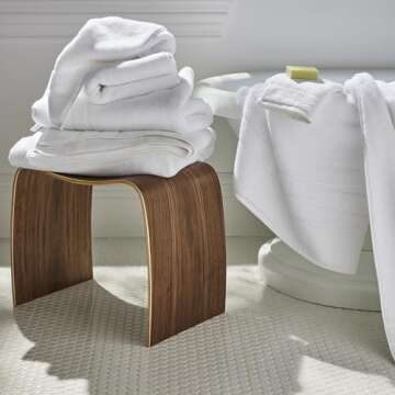 Brooklinen Super-Plush Turkish Cotton Bath Towels - Set of 2, White, 100% Cotton | Best Luxury Spa Towels