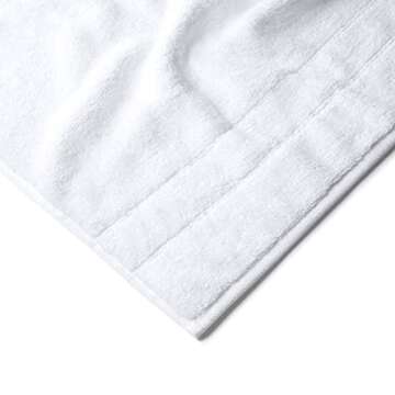 Brooklinen Super-Plush Turkish Cotton Bath Towels - Set of 2, White, 100% Cotton | Best Luxury Spa Towels