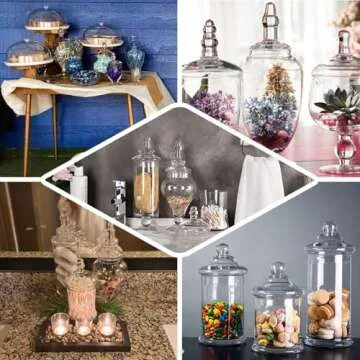 Elegant Glass Apothecary Jars Set - Stylish & Multi-Purpose