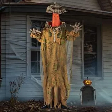 Hourleey 6FT Halloween Animated Pumpkin for Spooky Decor