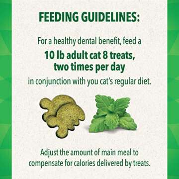 Greenies Feline Crunchy Dental Treats for Cats - 21 oz Tub