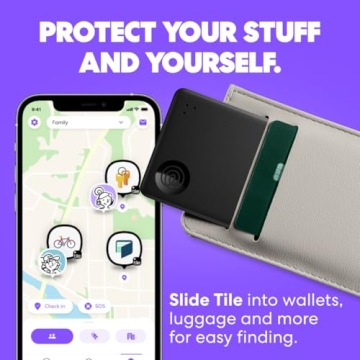 Tile by Life360 Slim - Wallet Finder, Bluetooth Tracker and Item Locator for Luggage Tags, Passports...