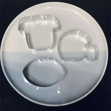 LUBTOSMN New Football Cookie Cutter Set-3 Piece-3.5 inch-Football, Football Helmet and Jersey Fondant Biscui Cutters