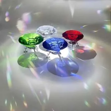 60mm(2.36 in) Large Crystal Diamond Paperweight with Stand Jewels Wedding Decorations Centerpieces Home Decor (60mm, Clear)