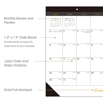 CAIYI STUDIO Elegant Desk Calendar for 18 Months