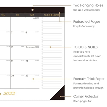 CAIYI STUDIO Elegant Desk Calendar for 18 Months