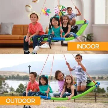 Tree Swing, Saucer Swing, Tree Swings for Kids Outdoor, Tree Swing Adult, Platform Swing, Saucer Swing for Kids Outdoor, Saucer Tree Swing for Kids, Large Saucer Swing