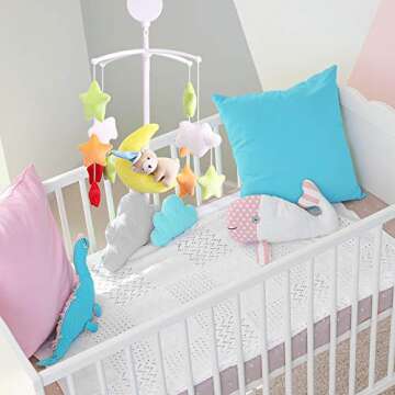 AFUNTA 35 Inch Baby Crib Mobile Music Box Holder Arm Bracket Nut Screw Box Mobile