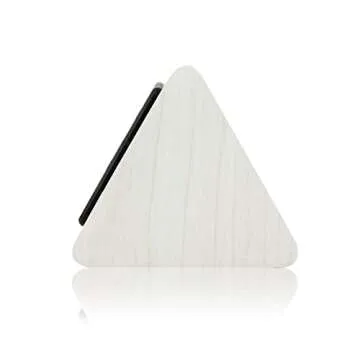 Modern Triangle Wooden Digital Alarm Clock with USB Charging