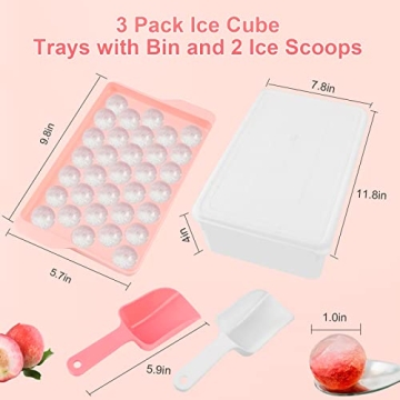Barlket Mini Ball Ice Cube Mold | 99 Ice Balls Maker