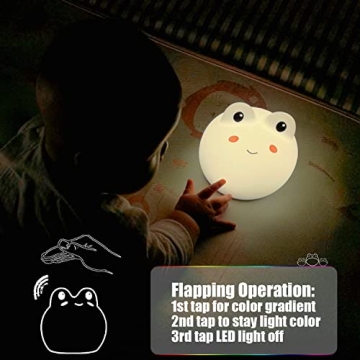 CometMars Silicone Frog Lamp - Fun LED Nightlight for Kids