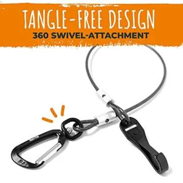 Mighty Paw Dog Seat Belt - Chew-Proof Metal Safety Restraint - Steel Braided Vehicle Tether - Rock Climbers Carabiner Included - Pet Car Leash Seat Belts - Dogs Car Safety Harness -Black, 60cm