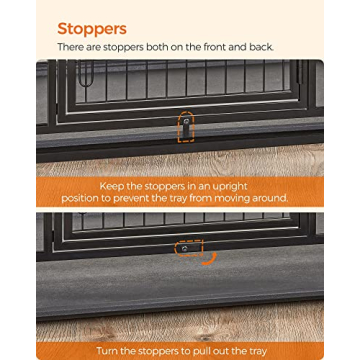 Feandrea Heavy-Duty Dog Crate for Medium Large Breeds