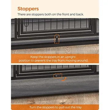 Feandrea Heavy-Duty Dog Crate for Medium Large Breeds