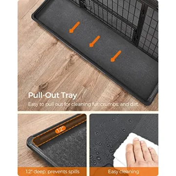 Feandrea Heavy-Duty Dog Crate for Medium Large Breeds