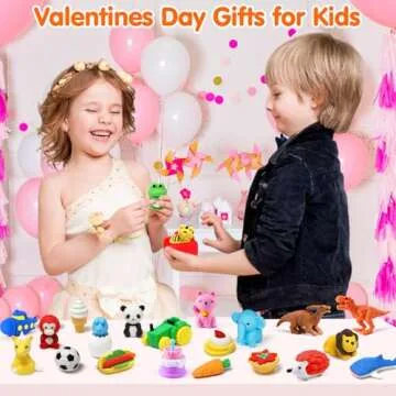 Palmatte 140PCS Mini Animal Erasers for Kids - Fun & Safe