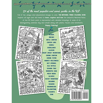 The National Parks Coloring Book for Nature Lovers