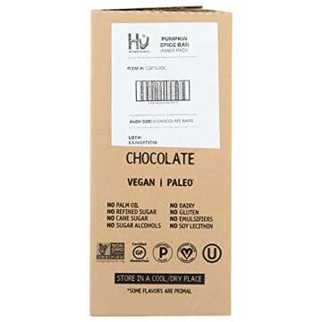 HU KITCHEN Organic Pumpkin Spice Dark Chocolate Bar, 2.1 OZ