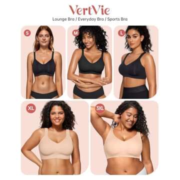 Vertvie Wireless Push-Up Seamless Bra for Women