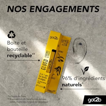 Got2b Glued Brow & Edges Gel, 72hr Hold, Vegan