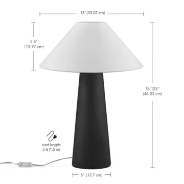 Novogratz x Globe 18" Ceramic Table Lamp - Modern Design