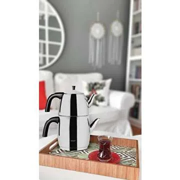 Hisar Tealove Turkish teapot, medium, Stainless steel