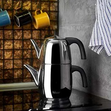 Hisar Tealove Turkish teapot, medium, Stainless steel