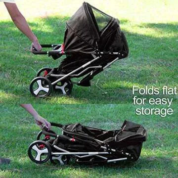 Paws & Pals Double Dog Stroller for Pets and Cats