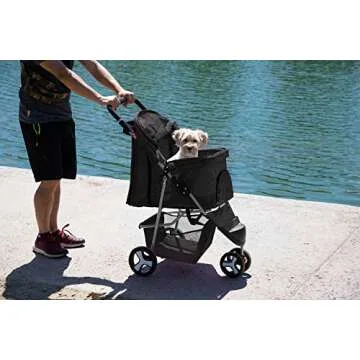 Paws & Pals Double Dog Stroller for Pets and Cats
