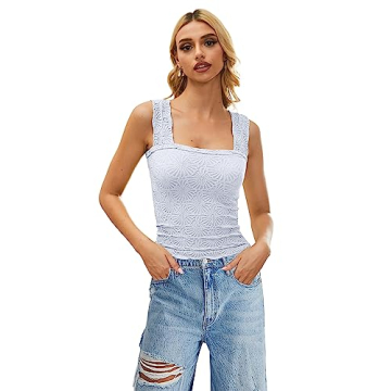 Stylish MISSACTIVER Cropped Flower Tank Top for Women