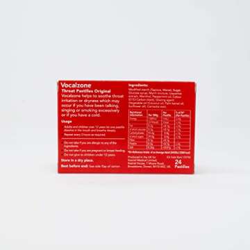 VocalZone Throat Pastilles | Natural Soothing Relief