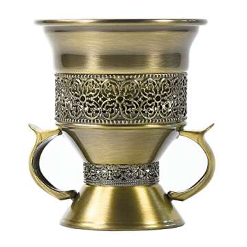 Full Metal Frankincense Resin Incense Burner with Tongs for Yoga and Spa