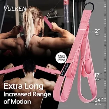 Vulken Tricep Rope Dual Length Cable Attachment for Gym