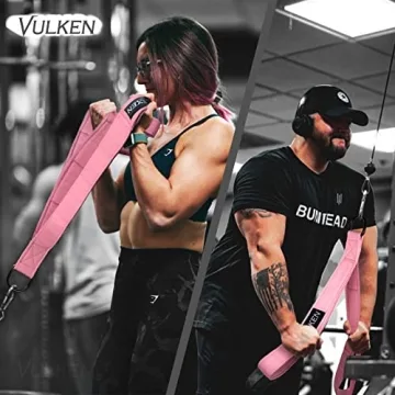 Vulken Tricep Rope Dual Length Cable Attachment for Gym