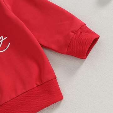 Kupretty Baby Girl Winter Clothes Santa Baby Long Sleeve Crewneck Sweatshirts Flare Pants Set Toddler Christmas Outfits (Merry+Bright-Red Plaid, 2-3 Years)