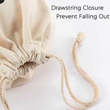 Apipi 8Pcs 6.3 x 9 Inches Canvas Money Bags - Halloween Prop Money Bag with Dollar Sign, Money Sacks for Bank Robber Costume Pirate Cowboy Cosplay Theme Party