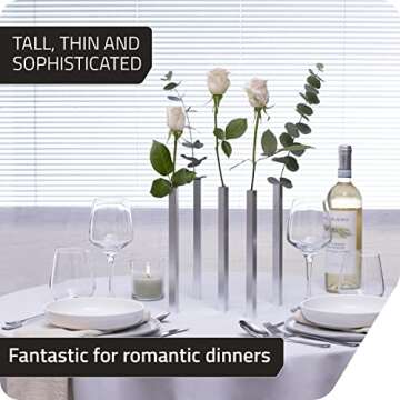 PELEG DESIGN Magnetic Flower Vase Set - 5 Elegant Aluminum Vases for Home and Events