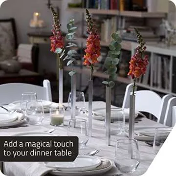 PELEG DESIGN Magnetic Flower Vase Set of 5 - Modern Aluminum Decor