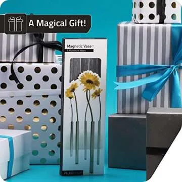 PELEG DESIGN Magnetic Flower Vase Set of 5 - Modern Aluminum Decor