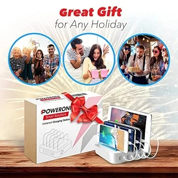 Poweroni 4 Port USB Charging Station for Multiple Devices