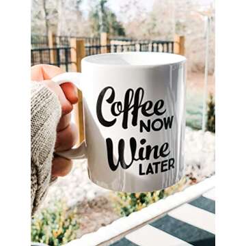 Funny Wine Coffee Mug for Gifts | Dishwasher Safe 11oz Cup