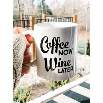 Funny Wine Coffee Mug for Gifts | Dishwasher Safe 11oz Cup