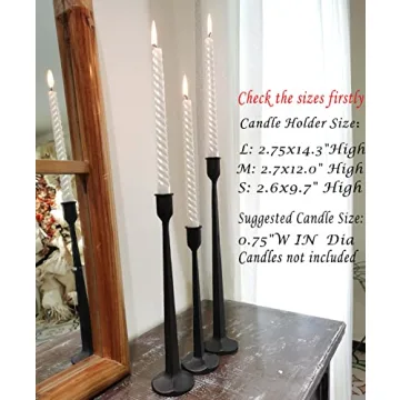 Elegant Iron Taper Candle Holder Set - Perfect for Any Occasion
