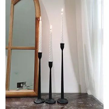 Elegant Iron Taper Candle Holder Set - Perfect for Any Occasion
