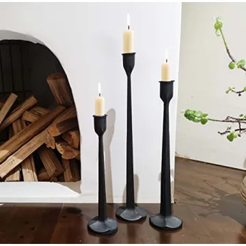 Elegant Iron Taper Candle Holder Set - Perfect for Any Occasion