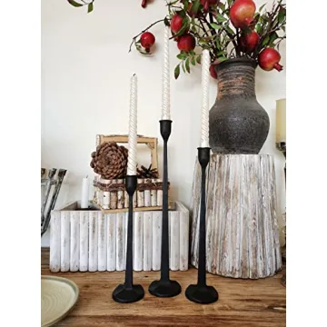 Elegant Iron Taper Candle Holder Set - Perfect for Any Occasion